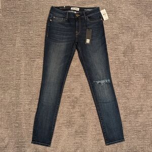 DL1961 Florence Instasculpt Harvest Dark Blue Distressed Women's Jeans - 27